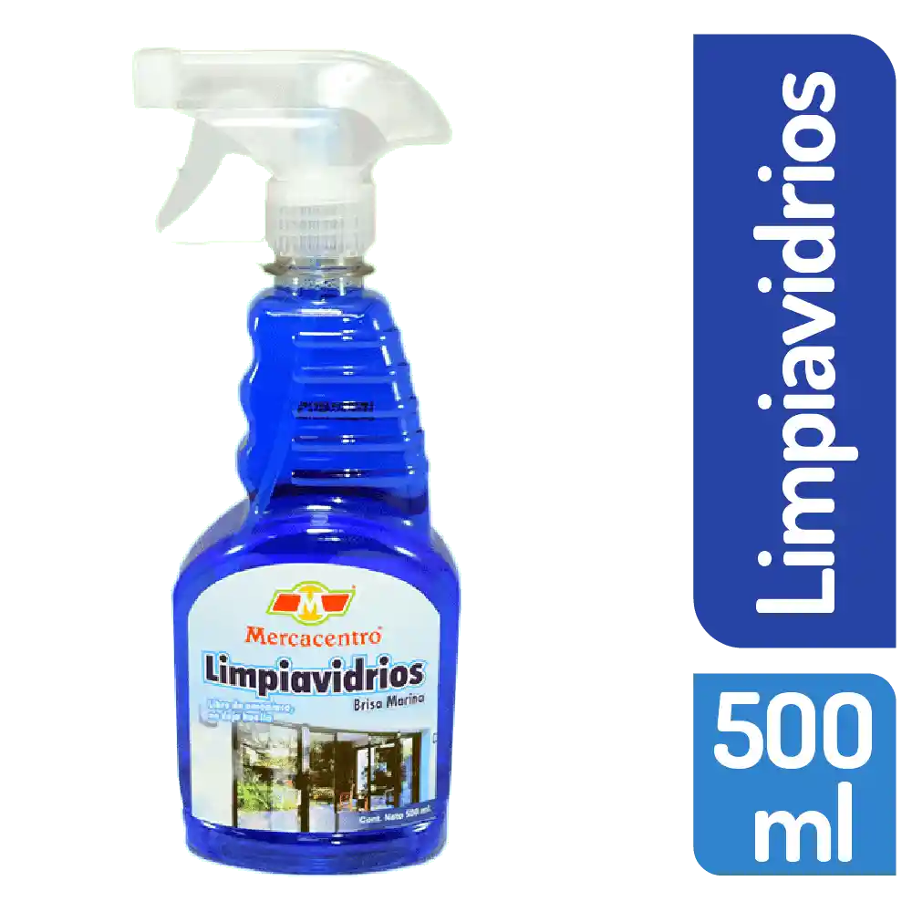 Limpiavidrios Mercacentro Azul 500 Ml