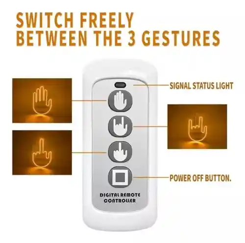 Mano Luz Gesto Led Para Automóvil Camión Con Control Remoto