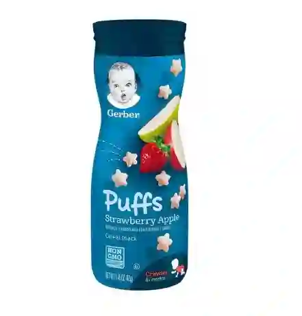 Gerber Galletas Puff Snack Para Bebe Varios Sabores 8m+ Manzana Fresa