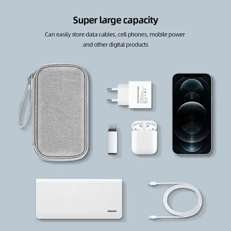 Estuche Organizador De Cables Funda Celular Cargador Premium