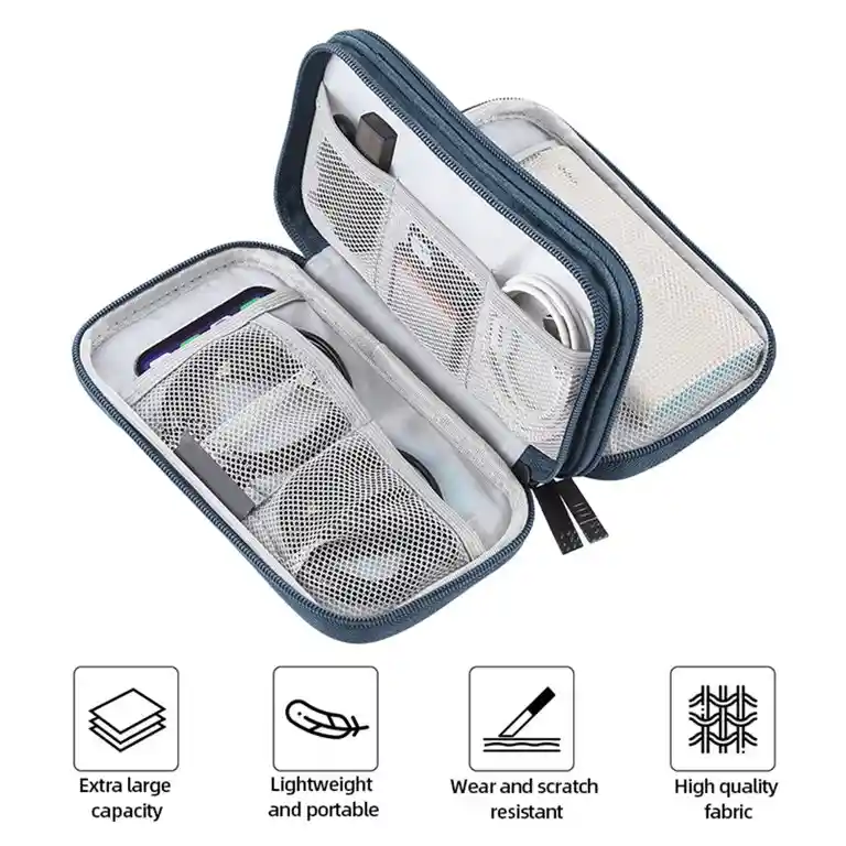 Estuche Organizador De Cables Funda Celular Cargador Premium