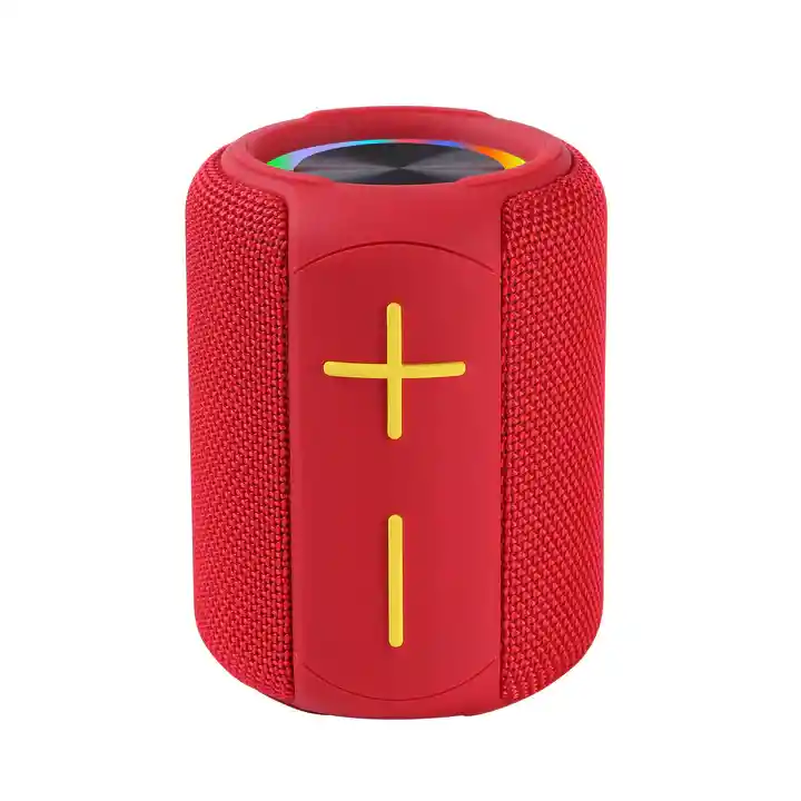 Parlante Inalambrico Bluetooth Movisun Bomb Con Luz Rgb Con Protección Ipx6 Color Rojo
