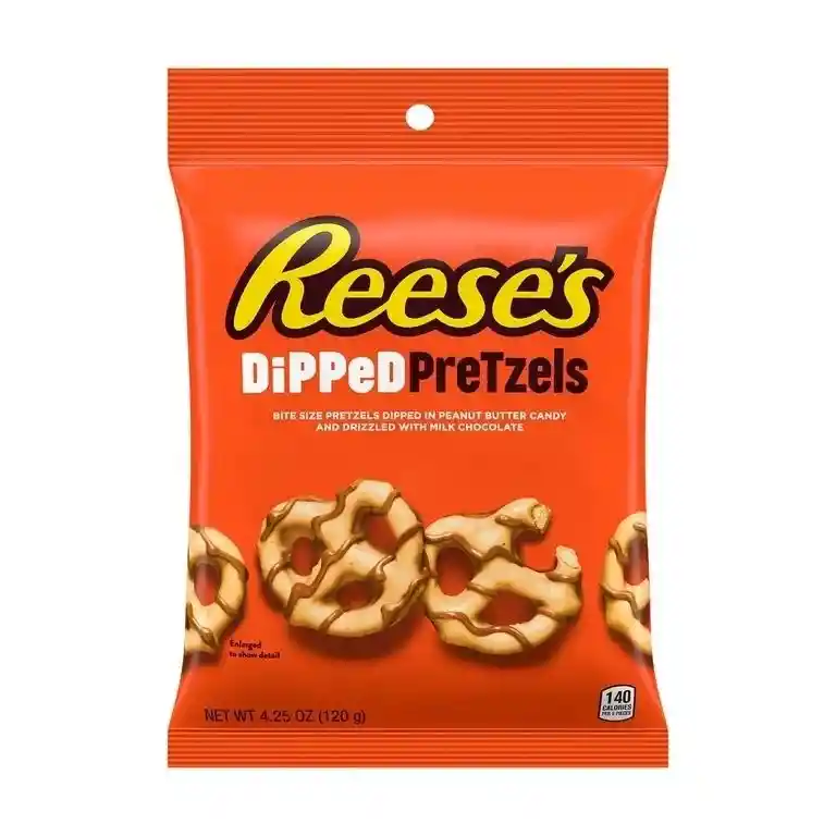 Reese's Dipped Pretzels Chocolate Y Mantequilla De Maní 120g