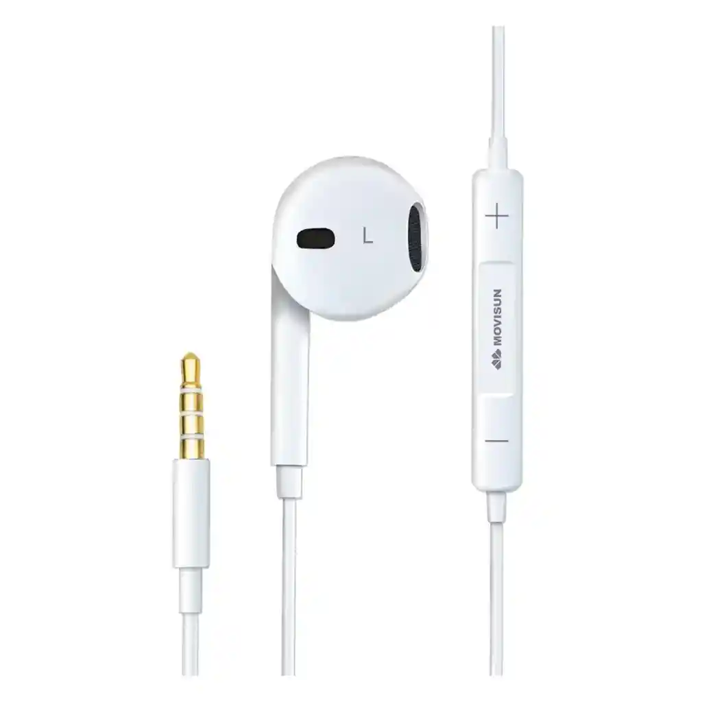 Audifonos Manos Libres Chacha B5 Movisun Jack 3.5mm Con Micrófono Color Blanco