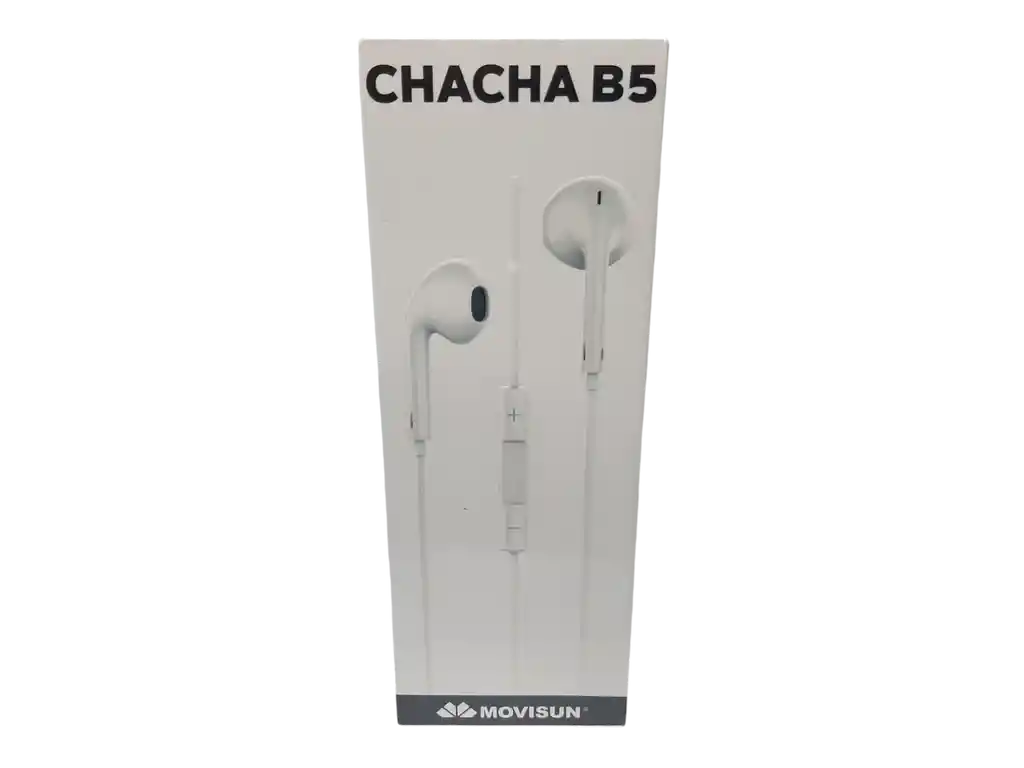 Audifonos Manos Libres Chacha B5 Movisun Jack 3.5mm Con Micrófono Color Blanco