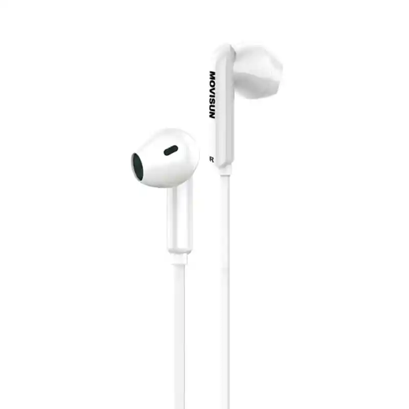 Audifonos Manos Libres Chacha B6 Movisun Jack 3.5mm Con Micrófono Color Blanco