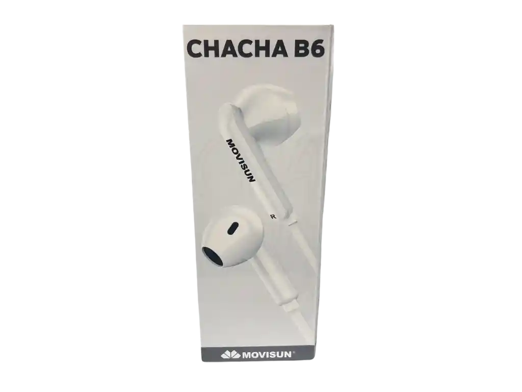 Audifonos Manos Libres Chacha B6 Movisun Jack 3.5mm Con Micrófono Color Blanco