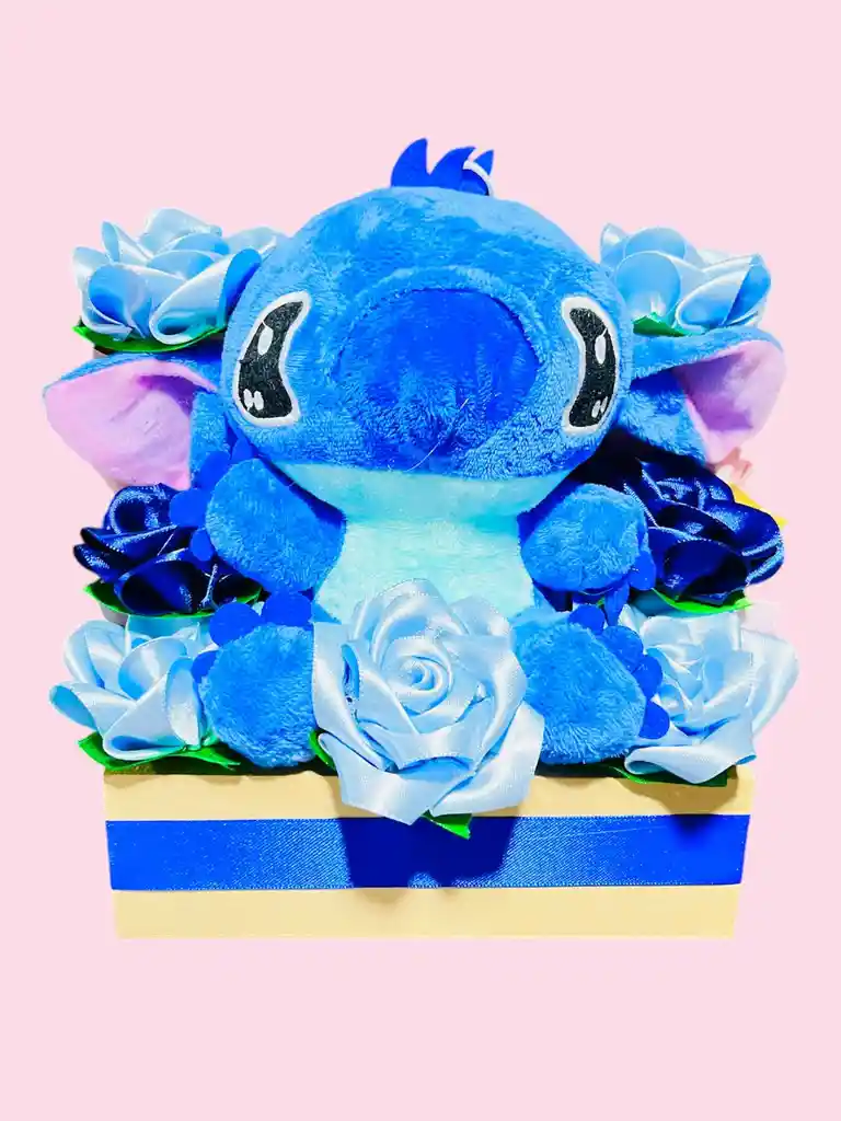 Regalo Especial Rosas Y Stich - Feliz Dìa - Feliz Cumpleaños - Grado -