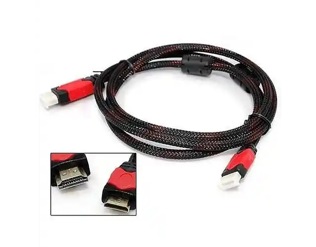 Cable Hdmi 5 Metros Doble Filtro Reforzado Mallado Punta Dorada