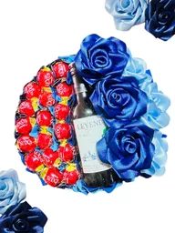 Regalo Especial Con Vino, Chocolates Y Rosas - Feliz Dia - Feliz Cumpleaños - Amor Especial