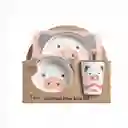 Set Vajilla Bebes Niños Bambu 5 Piezas Plato Con Divisiones Surtidos Motivos