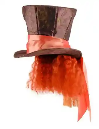 Sombrero Crazy Hatter Con Peluca