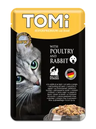 Alimento Humedo Para Gato Superpremium Tomi 100 Gr Con Aves De Corral Y Conejo