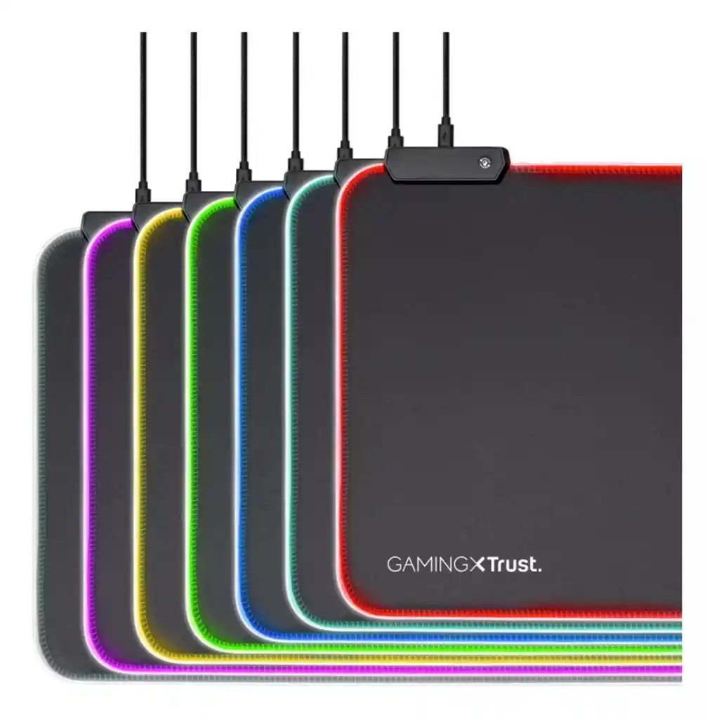 Mouse Pad Pad Mouse Rgb Xxl 93 X 30 Cm Trust Glide 764 Negro