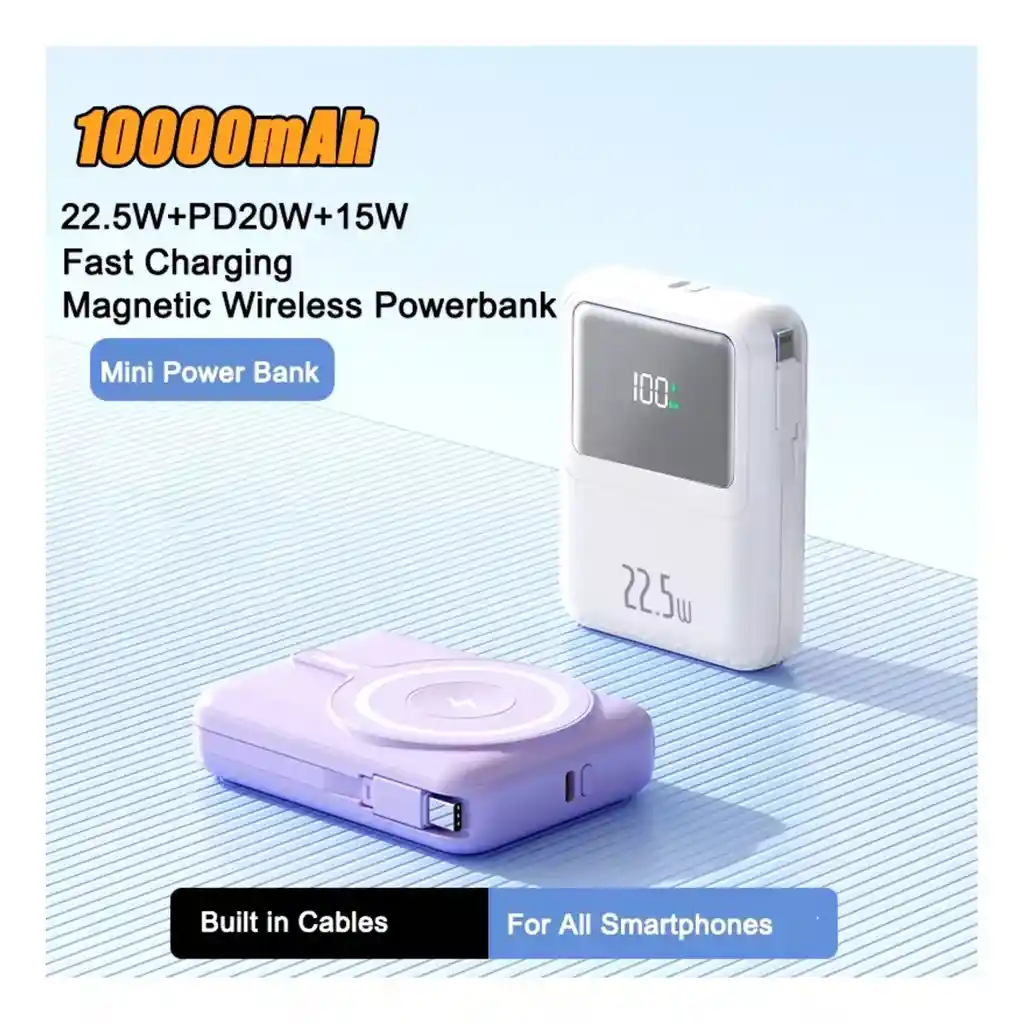 Powerbank Carga Rapida Inalambrica 10000mah Powerful Pow-113