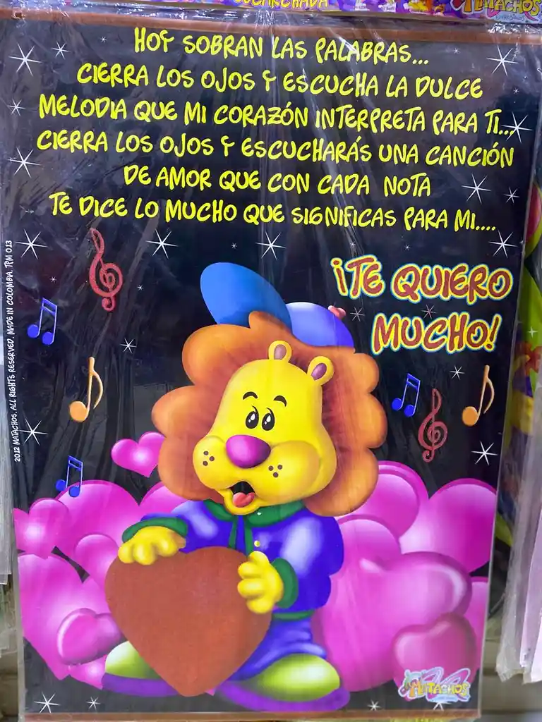 Tarjeta Te Quiero Larga