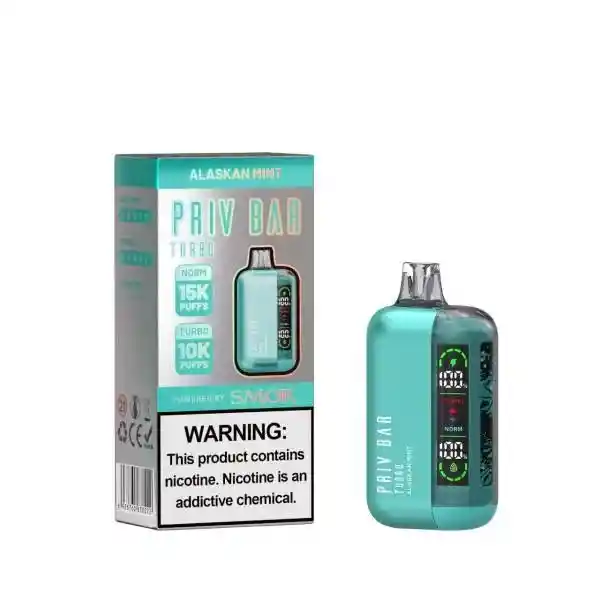 Vaper Priv Bar Turbo 15.000 Puffs Alaskan Mint