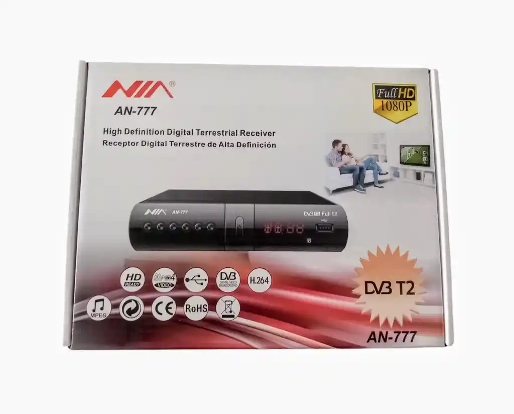 Decodificador Tdt Nia An-777 / Antena, Control Y Cable