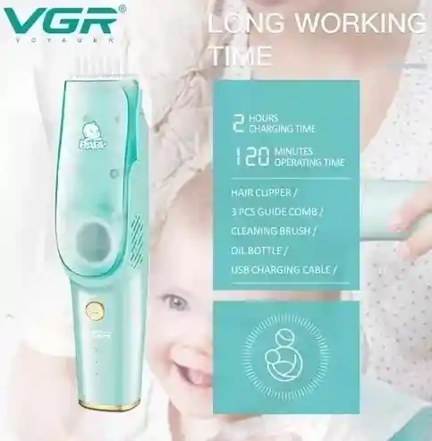 Maquina Corta Pelo Bebé Vgr V-151 Patillera Ultra Silenciosa