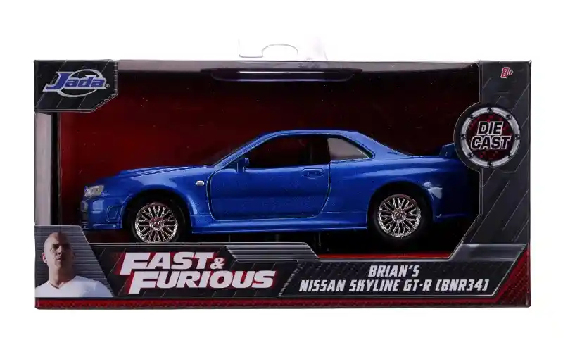 Carro Coleccionable Fast Furious Brian´s Nissan Skyline Gt-r (bnr34)