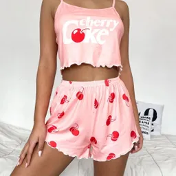 Conjunto De Pijama Estampada De Dos Piezas