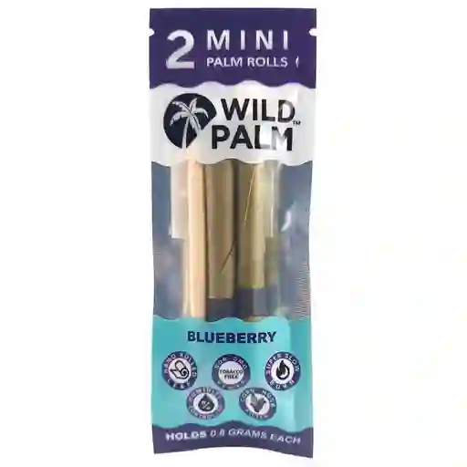 Wild Hemp Blunt - Mini Wild Palm 2 Rollos Wraps Blueberry