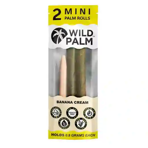 Wild Hemp Blunt - Mini Wild Palm 2 Rollos Wraps Banana Cream