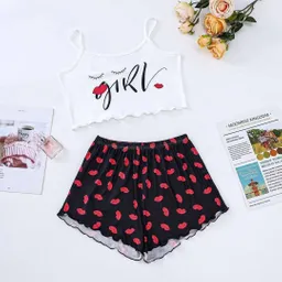 Conjunto De Pijama Estampada De Dos Piezas