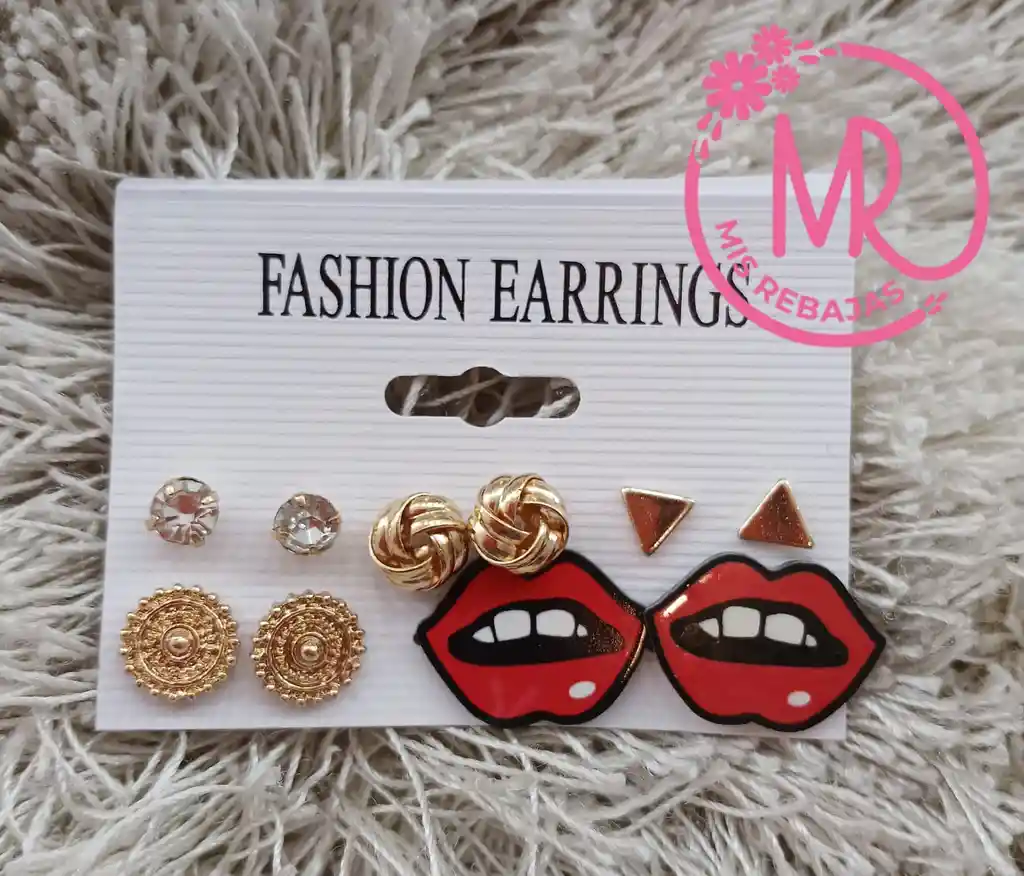 5 Pares De Aretes.