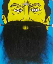 Halloween Barba Negra Mediana Para Disfraz