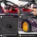 Carro Coleccionable Pagani Huayra Morado Descapotable Con Luz Y Sonido Modelo Coche Juguete Fiesta Regalos, Colección