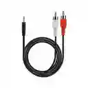 Cable Audio Auxiliar 2x1 Rca Jack 3.5mm Plug 3.5mm 3 Metros
