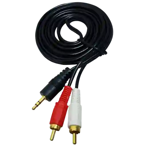 Cable Audio Auxiliar 2x1 Rca Jack 3.5mm Plug 3.5mm 5 Metros