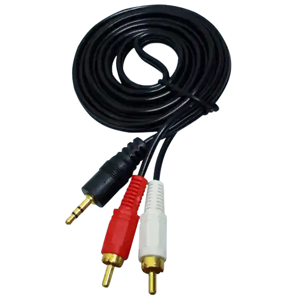 Cable Audio Auxiliar 2x1 Rca Jack 3.5mm Plug 3.5mm 5 Metros