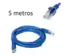 Cable De Red Par Trenzado Categoria 6 Rj45 Ethernet 5 Metros