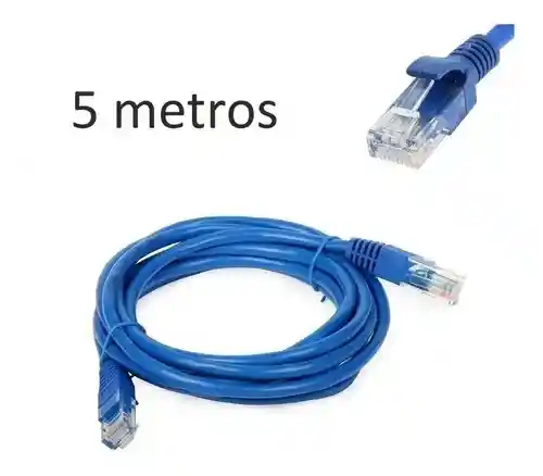 Cable De Red Par Trenzado Categoria 6 Rj45 Ethernet 5 Metros