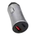 Cargador Carro Puerto Usb + Tipo C Carga Rapida 24w 3.1a