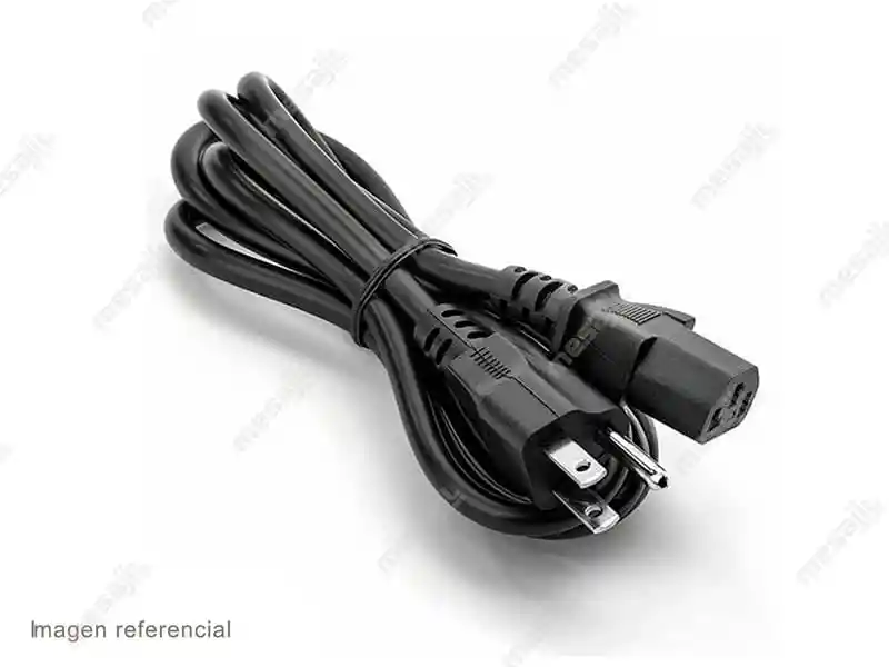 Cable De Poder Corriente Pc Monitores Y Mas 1.5 Mts Negro