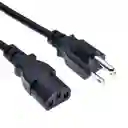 Cable De Poder Corriente Pc Monitores Y Mas 1.5 Mts Negro