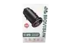 Cargador Carro Turbo C-25 Movisun Usb C 30w - Usb 22.5w 3.0