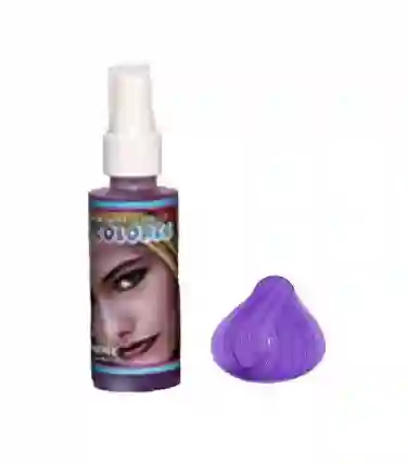 Laca Color Morado Para El Cabello Spray 120ml Disfraz Halloween