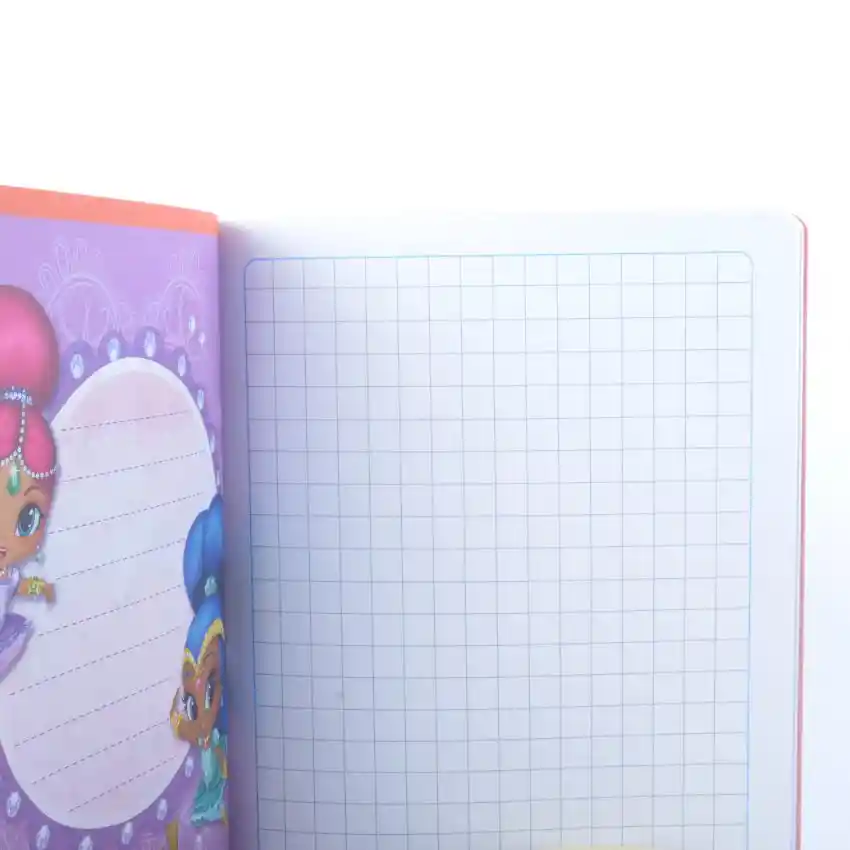Cuaderno Cosido Niña Cuadros Grandes 1 Cm Prescolar