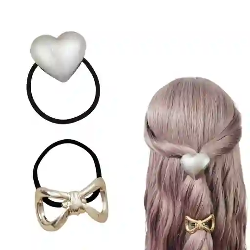 Set X 2 Pony Cuff Moña Colero Para Cabello