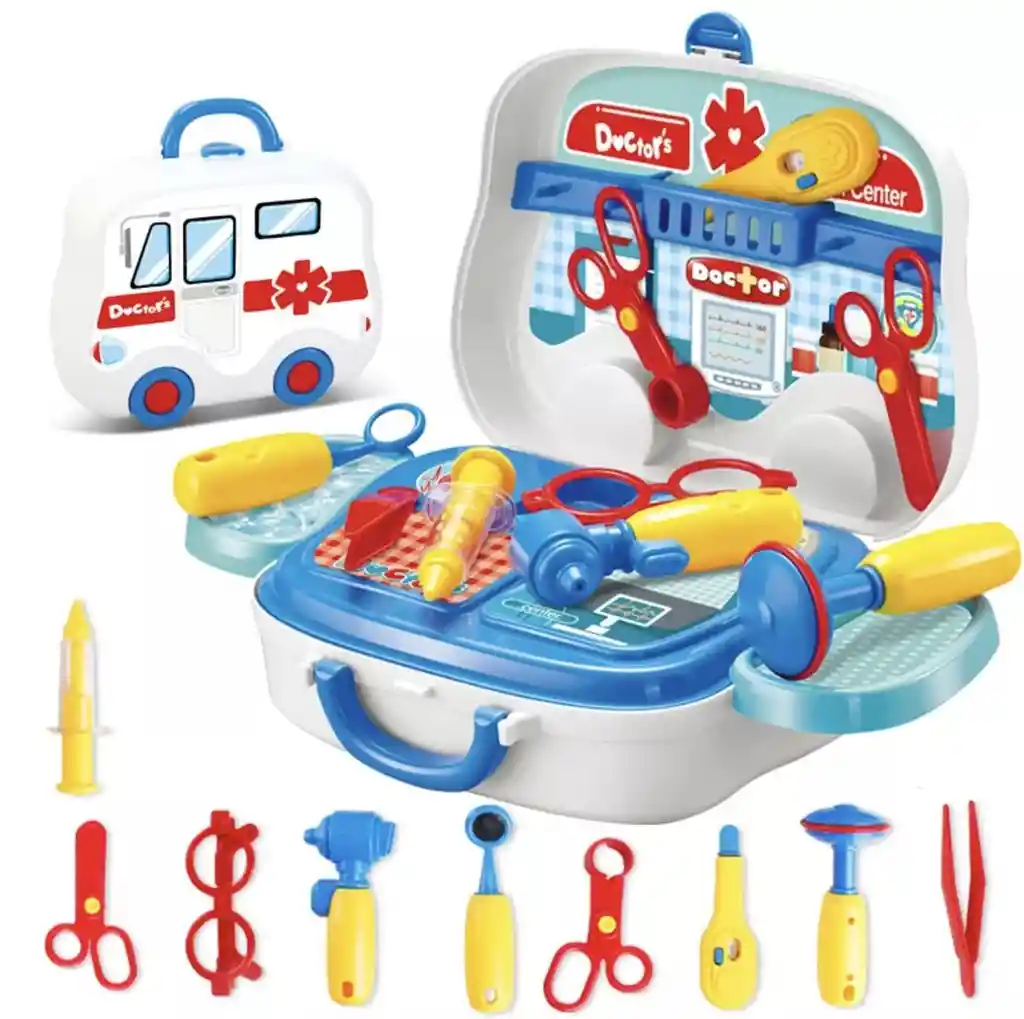 Kit Doctor Maleta Portatil Rodachines Juguete Niños