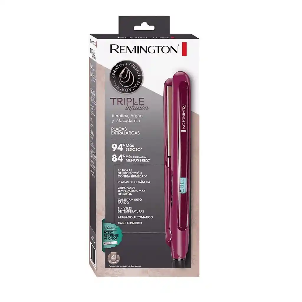 Plancha Remington Triple Infusion Para Cabello Brillante