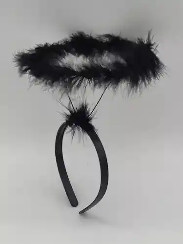Diadema Balaca Cintillo Aureola De Angel Color Negro Disfraz Halloween