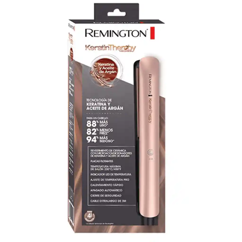 Plancha De Cabello Remington Keratina De Argán