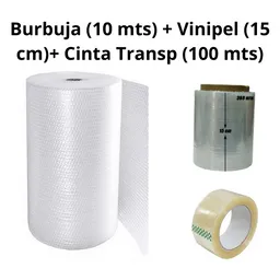 ¡ Combo ! Burbuja ( 10 Mts) + Vinipel ( 15 Cm ) + Cinta Transparente ( 100 Mts )