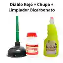 ¡ Combo ! Diablo Rojo + Chupa + Limpiador Bicarbonato (1 Lt)