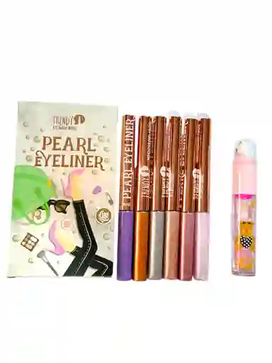 Combo Pearl Eyeliner Y Brillo Labial Teddy - Trendy